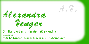 alexandra henger business card